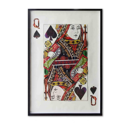 " Playing Card Queen Of Black Spade " by Ansel Adams