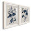 Bleu marine et feuilles de lin II - ensemble de 2 reproductions d'art sur papier encadré-1462973636-1462973637
