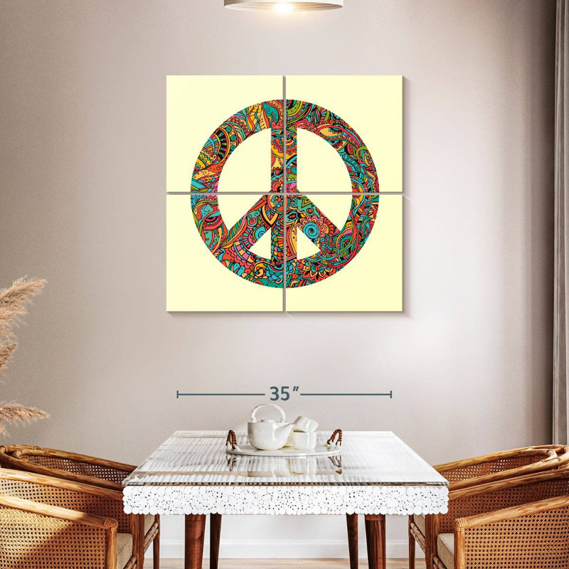 Kirara Abstract Peace, 38" H x 38" W