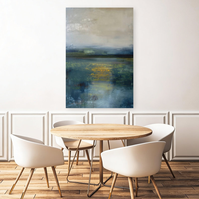 Art mural mural Moody Floral Spring Garden On White, 48" H x 32" W