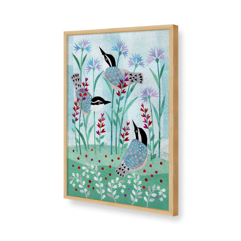 «Wilderness Collage IX» par Kim Conway, reproduction d'art, Tanné, Open Corner Framed Print without Mat Paper