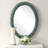Etash Teal Blue Oval Mirror