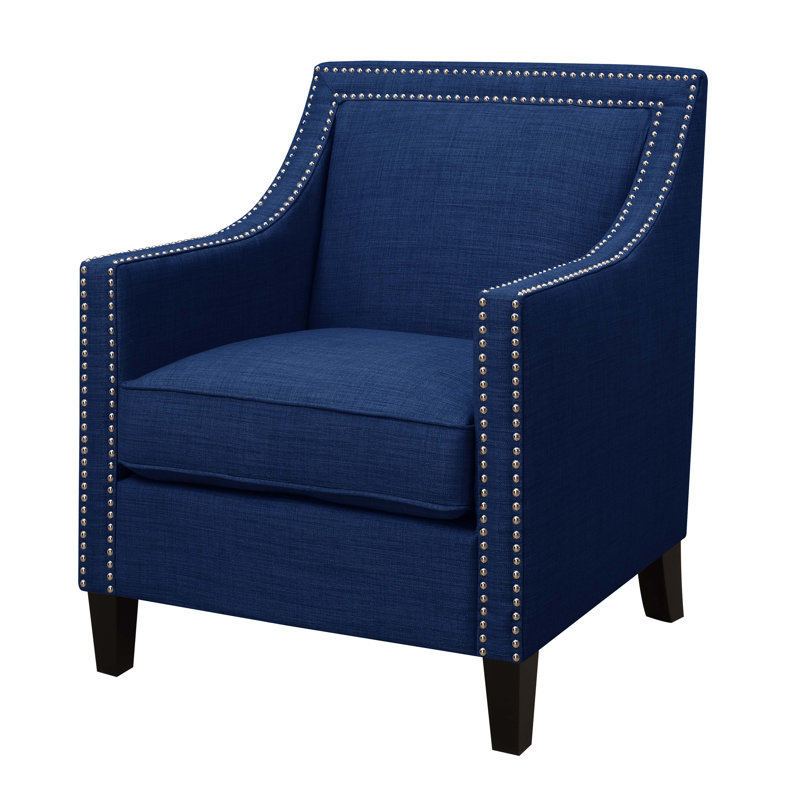 Damira Upholstered Armchair, Blue Chenille