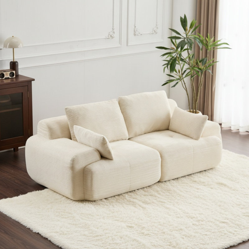 Canapé modulaire modulaire pour causeuse 2 places, Beige