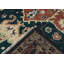 Tapis vert en laine noué à la main 10 x 14