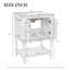 Meuble-lavabo moderne de luxe avec lavabo en céramique, armoire de salle de bain avec tablette ouverte et rangement fermé, 24 po-1087683235