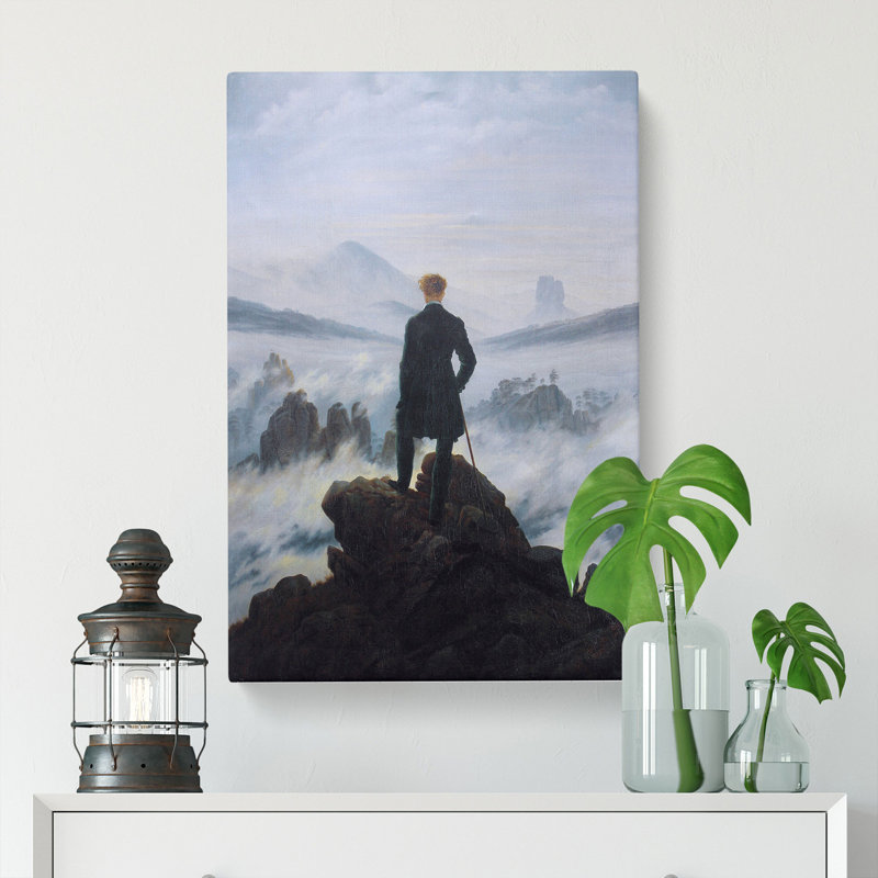 Wanderer Above The Sea Of Fog Vol.2 by Caspar David Friedrich - Wrapped Canvas Painting, 76cm H x 50cm W x 3cm D