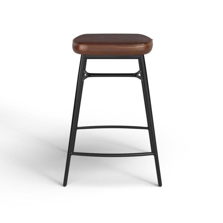 Amy 26" Backless Leather Counter Stool