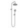Laguna 8-in Multi-function Showerhead Shower System with Pivoting Shower Arm and Multi-function Handshower