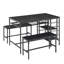 Ensemble de table de salle à manger pour 4 personnes, ensemble de table de cuisine pour 4 personnes avec 2 bancs, ensemble de table de salle à manger rectangulaire avec support à vin, ensemble de table de salle à manger 3 pièces pour petit espace-1839541207-1839541210-1839541209