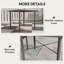 Outsunny Garden Table for 4 90 cm Rectangular Natural Wood Finish