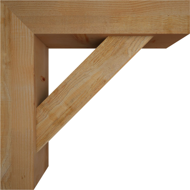 Support de bloc traditionnel avec entretoise décalée, 34 x 34, Sapin Douglas de l 8 po (scié brut)