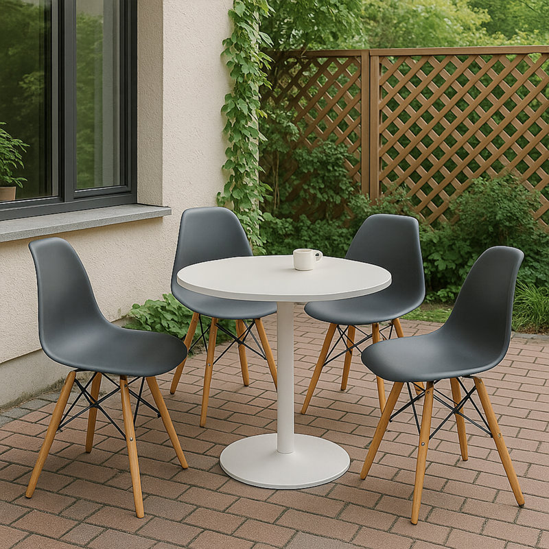 Josclyn Side Chair for Bedroom Kitchen Office, Dark Gray