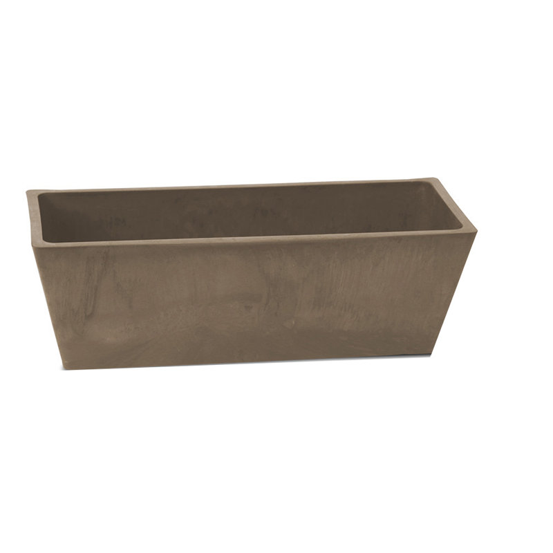 Cara Handmade Planter Box, Distressed Black, 7" H x 20" W x 7.5" D