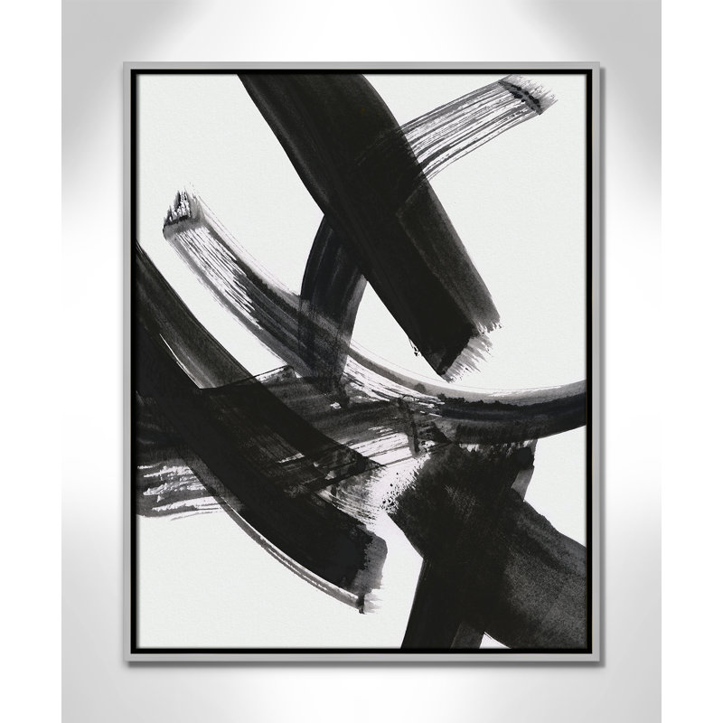 «Black Magic I Print» par Susan Jill, H 29,5 po x l 23,5 po x P 2 po, Argent