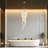 Spiral Crystal Chandelier Ceiling Mount Pendant Light E12 Lamp Holder 110V