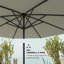 Parasol en aluminium 8,5 pi, abri soleil, gris clair