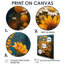 Bouquet jaune et blanc de tournesols de joie - salon d'art mural tournesols-1717342565-1717342563