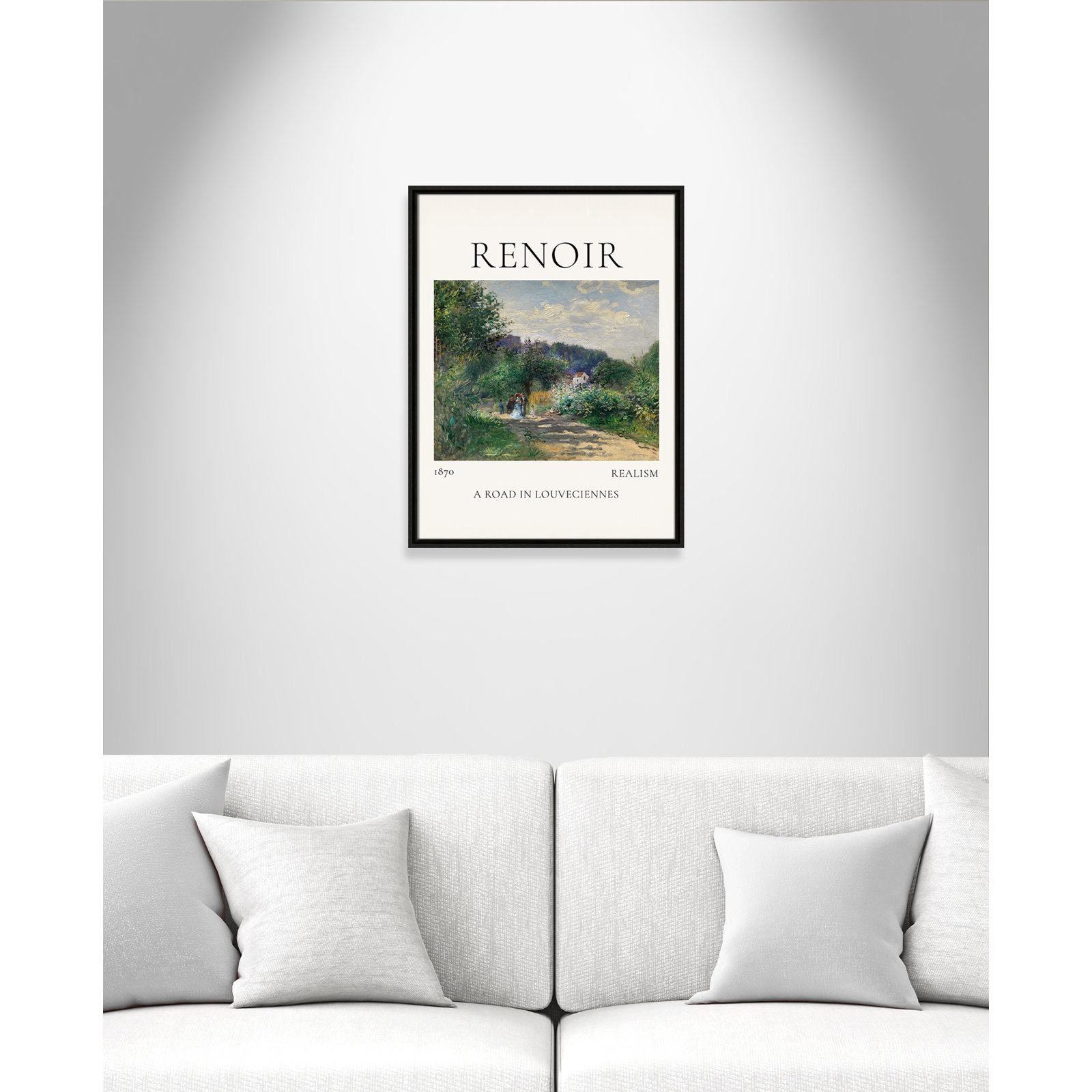 Old Masters Collection "A Road in Louveciennes" Print, Espresso Floater Frame, No, 25.5" H x 19.5" W x 2" D