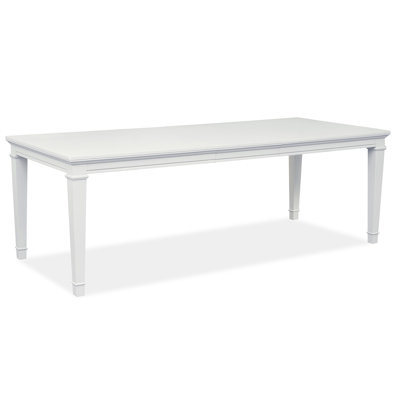 Monti White Extendable Rectangular Dining Table