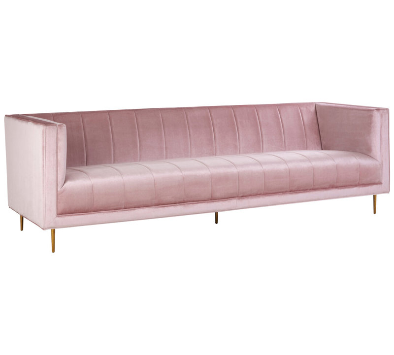 Velvet Sofa, Pink