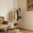Golden Metal Clothes Rack with Shelf