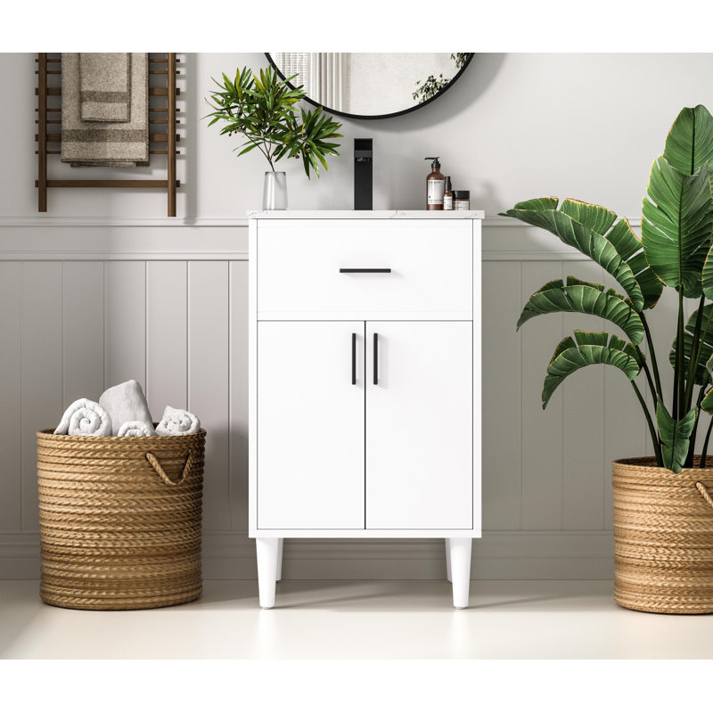 Meuble-lavabo simple 20 po Chandler, Blanc