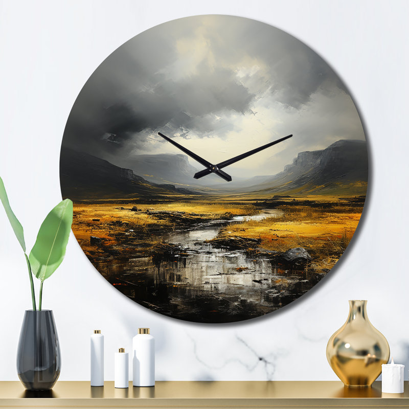 Horloge murale en métal Kalanni, Grand