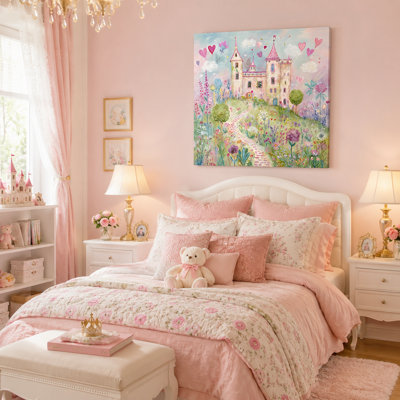 Blushing Hillside Keep Wrapped Canvas Wall Art