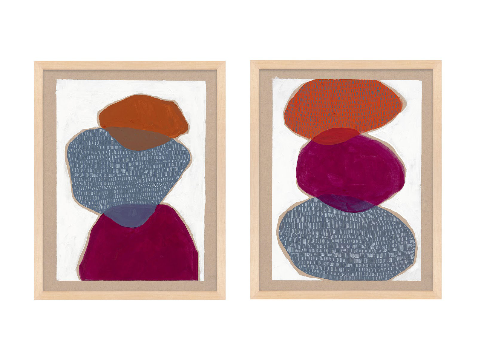 Leola "Counterbalance" 2-Piece Painting Set, Maple, 50" H x 40" W x 1.25" D