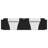 vidaXL Headboard Cushion Viana Black and White 193 cm Faux Leather-181912227-181912254