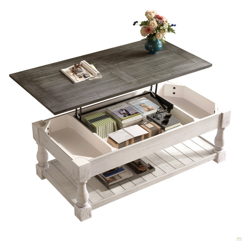 Table basse à plateau relevable Farmhouse
