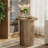 23.6" Tall Pedestal Wood Round End Table