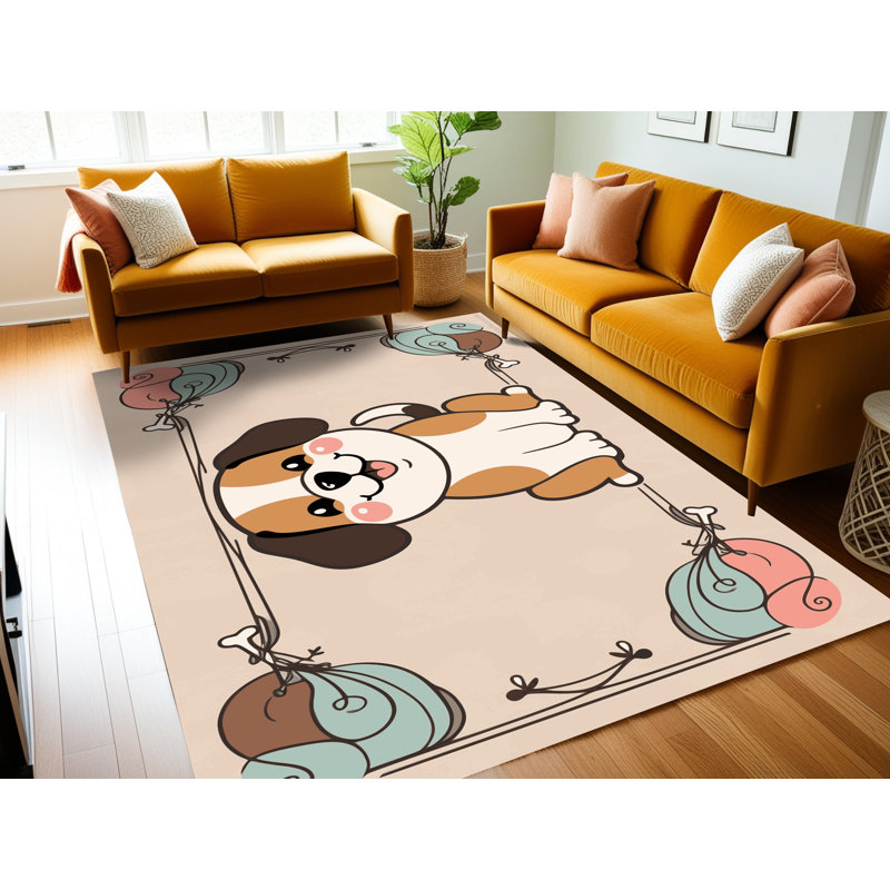 Tapis pour enfants East Urban Home, Rectangle 7 pi x 9 pi