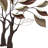 Crimson Tree Metal Wall Art-34.75" Nature Inspired Metal Wall Décor-1910361783