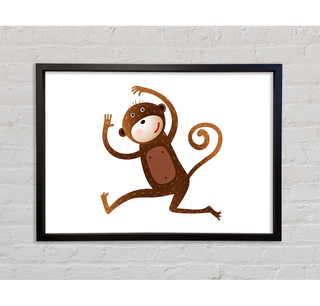 Monkey Fun - Einzelner Bilderrahmen Kunstdrucke auf Leinwand