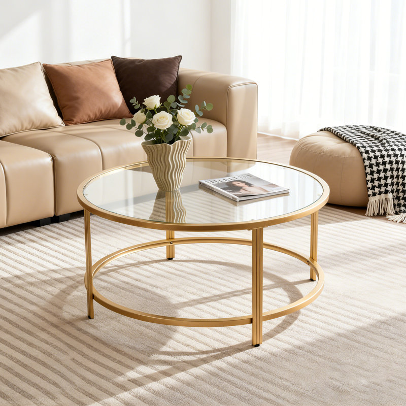 Table basse Doynton, Or, 35.4, 1 niveau