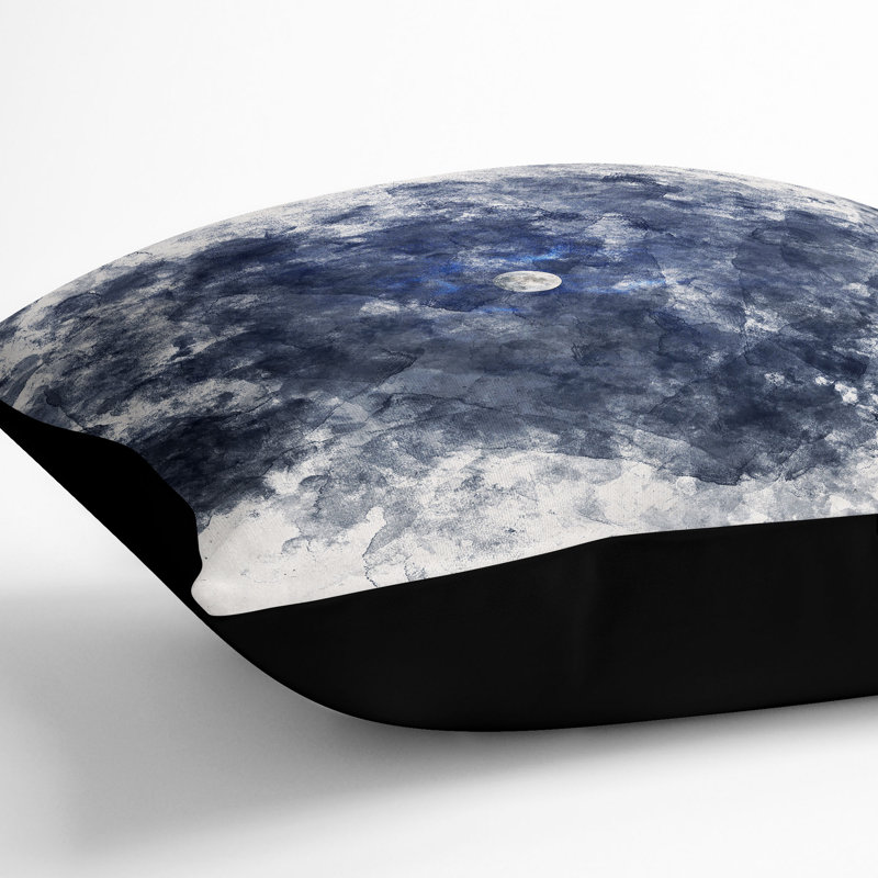 Abstract Square Cushion, 55cm H x 55cm W x 20cm D, Black