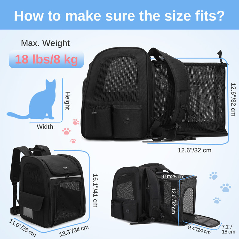 Pet Carrier with 1 Door, Black