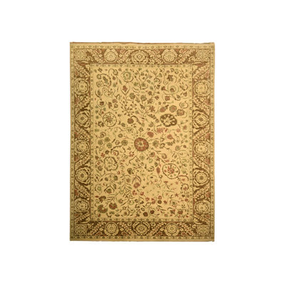 Tapis 100% laine noué à la main 10 pi x 13 pi 10 po brun Biscotti 10 pi x 13 pi 10 po