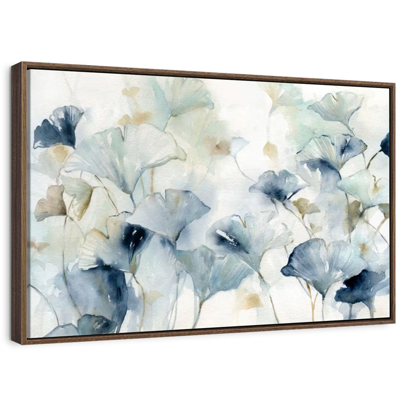 Ginkgo Glorieux, Cadre flottant noyer, 40 po x 27 po