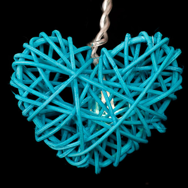 Marchmont LED Wicker Hearts String Light, 20 Lamps - 5 Metre Long