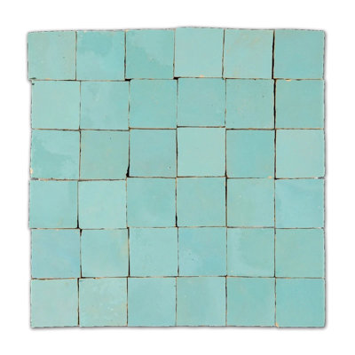 Carreau de mosaïque carré 2 po x 2 po Fresh Zellige