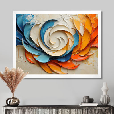 Lignes colorées de peinture abstraite Petal Spiral III - Abstract Spirals Wall Art