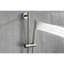 Douche à main réglable en hauteur avec barre coulissante de 28 pouces et 59 tuyaux, acier inoxydable au fini nickel brossé, modes de jet fonctionnels pour des douches confortables qui changent de fonctionnalité.