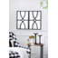 Miroir mural 16 po x 23 po rectangulaire en bois avec cadre noir antique, décoration verticale ou horizontale pour le salon, ensemble de 2-464803713