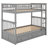Twin Over Twin Bunk Bed With Drawers, Convertible Beds-1063806035-1063806034
