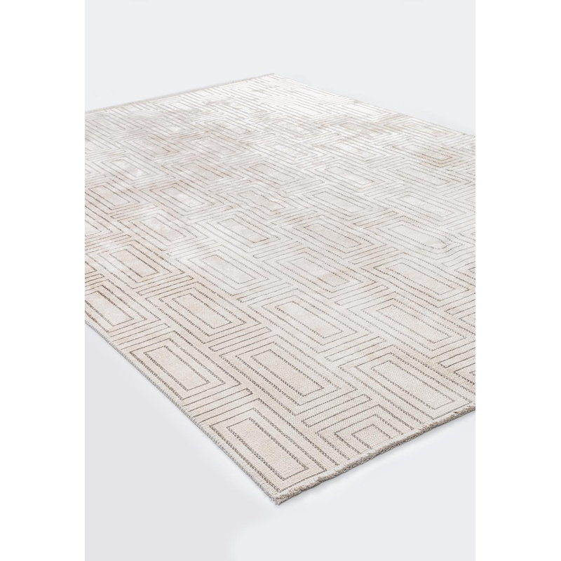 Geometric Rectangles Contemporary Area Rug, Rectangle 7'10" x 11'2"