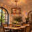 3-Light Moroccan Gemstone Pendant Light With Drum Shade