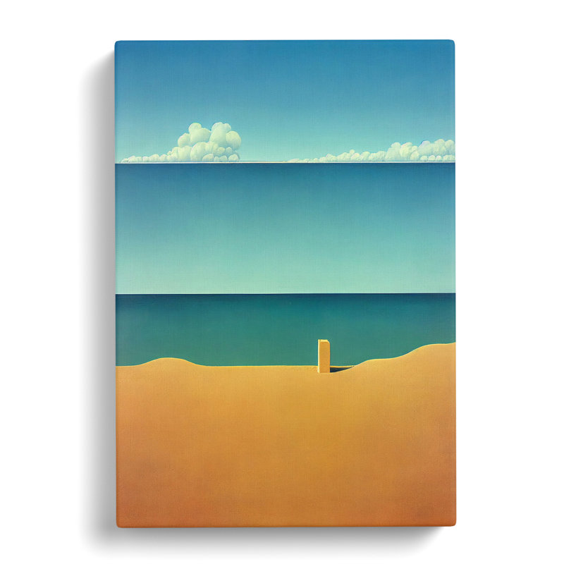 Lonely Beach Abstract - Wrapped Canvas, 50cm H x 35cm W x 3cm D